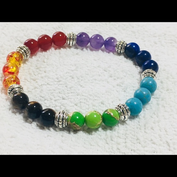 Hot 7 Chakra Healing Beads Bracelet For Men - Picture 6 of 7